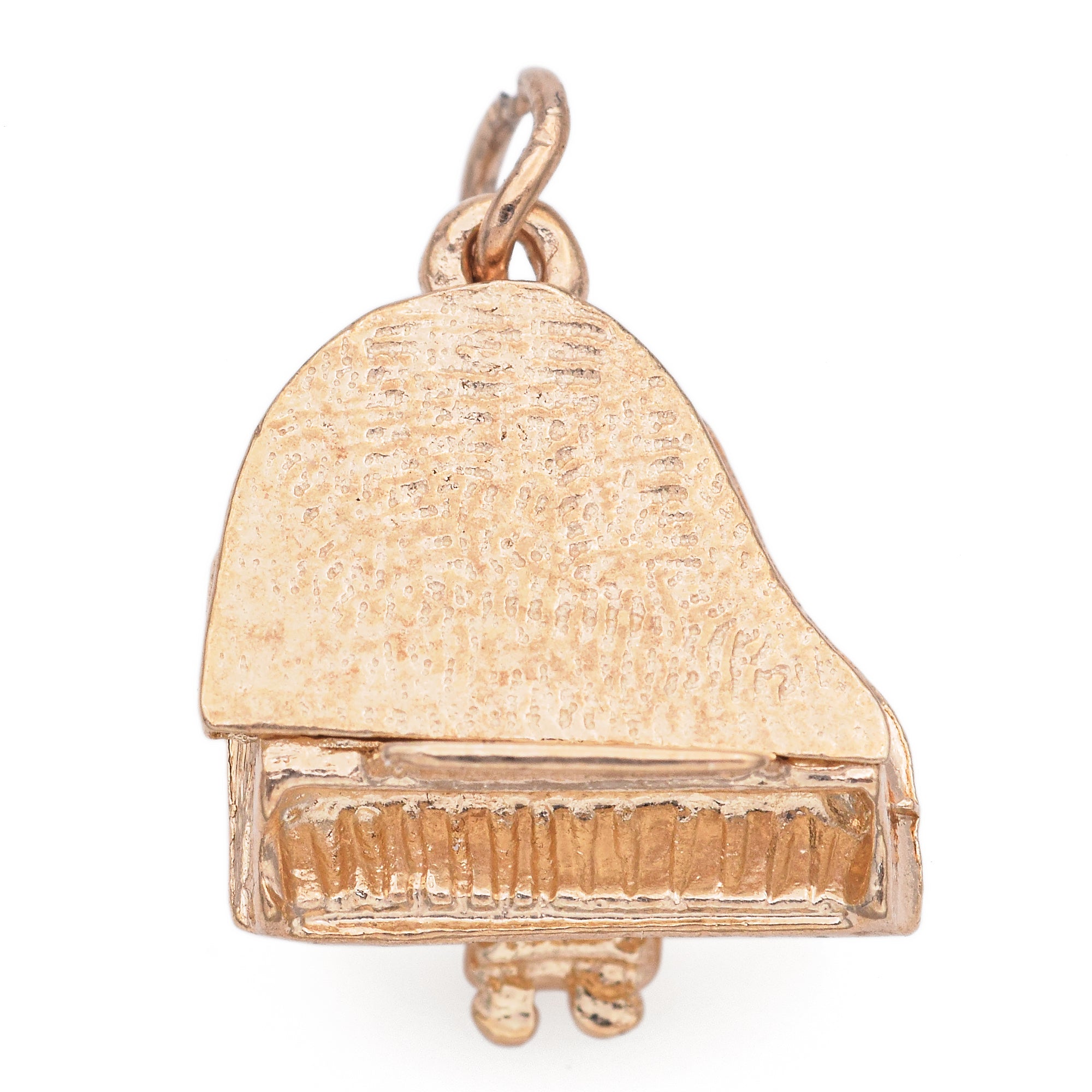 Vintage 14K Yellow Gold Piano Charm Pendant