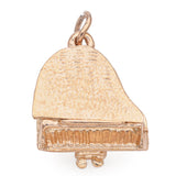 Vintage 14K Yellow Gold Piano Charm Pendant