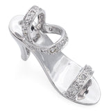 Vintage 14K White Gold Diamond High Heel Sandal Charm Pendant