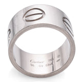 Cartier 18K White Gold Wide Love Ring