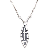 James Avery Sterling Silver Retired Fish Cross Ichthus Pendant Necklace