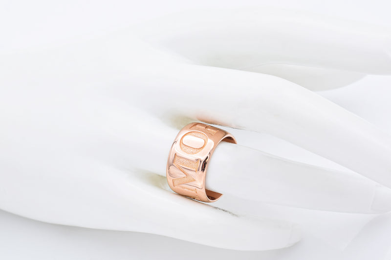 Pasquale Bruni - Amore Small Band Ring in 18k Rose Gold with White