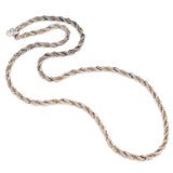 Tiffany & Co.18K Yellow Gold and Sterling Silver Twist Rope Chain Necklace 24"