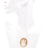 Antique Yellow Gold Cameo Psyche and Hedone Brooch