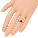 Antique 9K Yellow Gold Amethyst & Pearl Ring