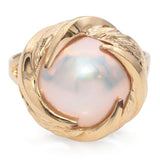 14K Yellow Gold Mabe Pearl Ring