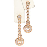 17K Yellow Gold Diamond Drop Earrings