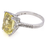 Effy 14K White Gold 10.5 Ct. Lemon Quartz Diamond Cocktail Ring