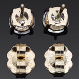 14K Yellow Gold 0.87 TCW Natural Diamond Round Stud Earrings 4.8 mm