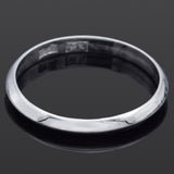 白金 Platinum 2 mm Wedding Band Ring Size 6.25