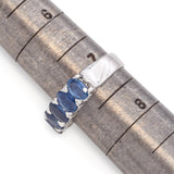 Vintage Silver 5 Stone 3.1 TCW Blue Sapphire Ring