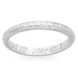 Antique 950 Platinum 2.3 mm Band Ring Size 5.5