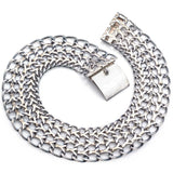 Vintage Mexican Sterling Silver Chainmail Choker Necklace 20 Inches