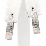 Estate950 Platinum Hammered Semi-Huggie Latch Back Earrings