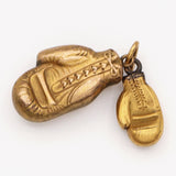 Antique 10K Yellow Gold Filled Boxing Gloves Charm Pendant