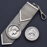 Antique 800 Silver Pocket Watch Medal Fob