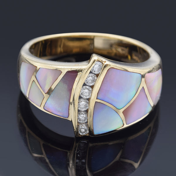 Pearl inlay store ring