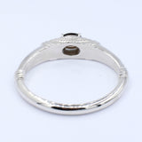 Estate Sterling Silver Smoky Quartz Hinged Bangle Bracelet