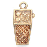 Vintage 8K Yellow Gold Intercom Charm Pendant