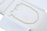 Vintage 14K Yellow Gold Pearl Station Necklace