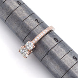 Estate 14K Rose Gold 2.34 TCW Diamond Band Ring Size 7.5