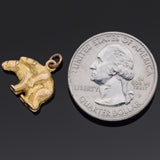 Vintage 10K Yellow Gold Polar Bears Charm Pendant