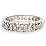 Vintage 14K White Gold Diamond Eternity Band