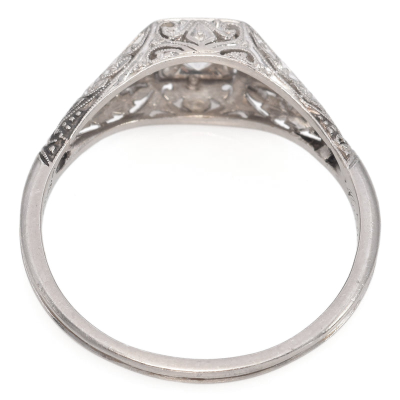 Antique Art Deco Platinum 0.33 TCW Diamond Band Ring