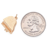 Vintage 14K Yellow Gold Piano Charm Pendant