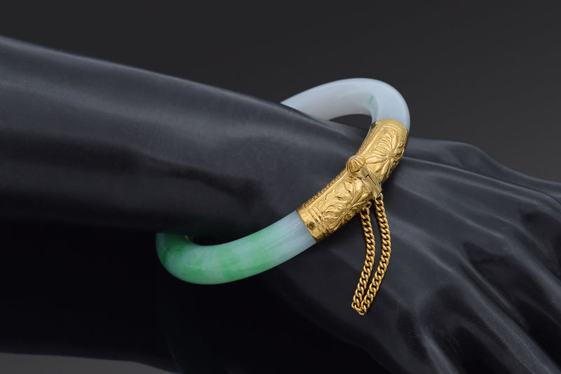 Jade and gold bangle on sale bracelet