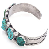 Vintage Turquoise Sterling Silver 16.5 mm Cuff Bracelet