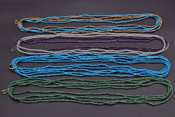 Lot of 17 Multi-Stone 4 mm Long Beaded Strand Necklaces