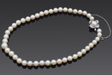 Vintage 14K White Gold 7.5-10 mm Pearl Beaded Strand Necklace 16 Inches