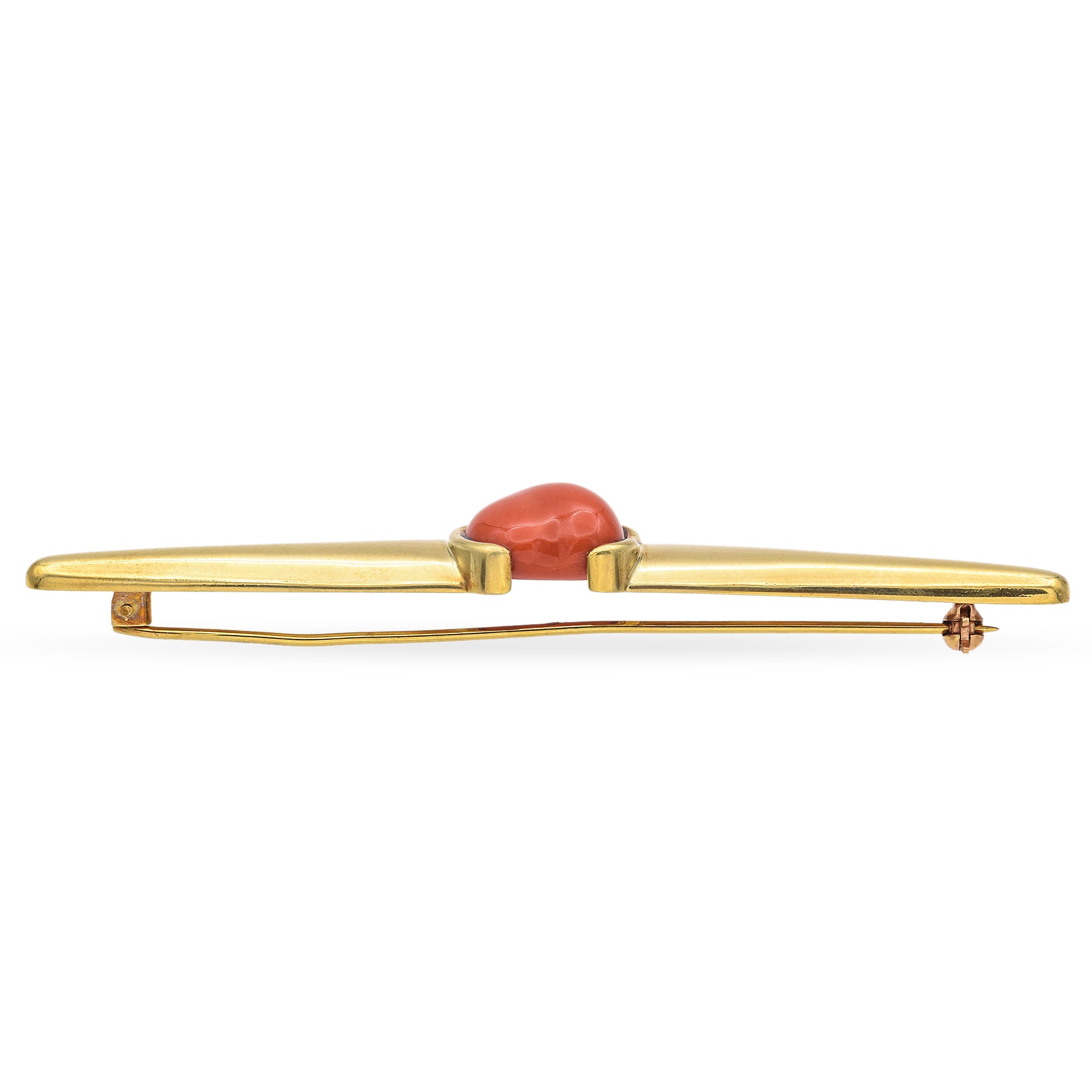 Tiffany & Co. Elsa Peretti 18K Yellow Gold Coral Bar Brooch