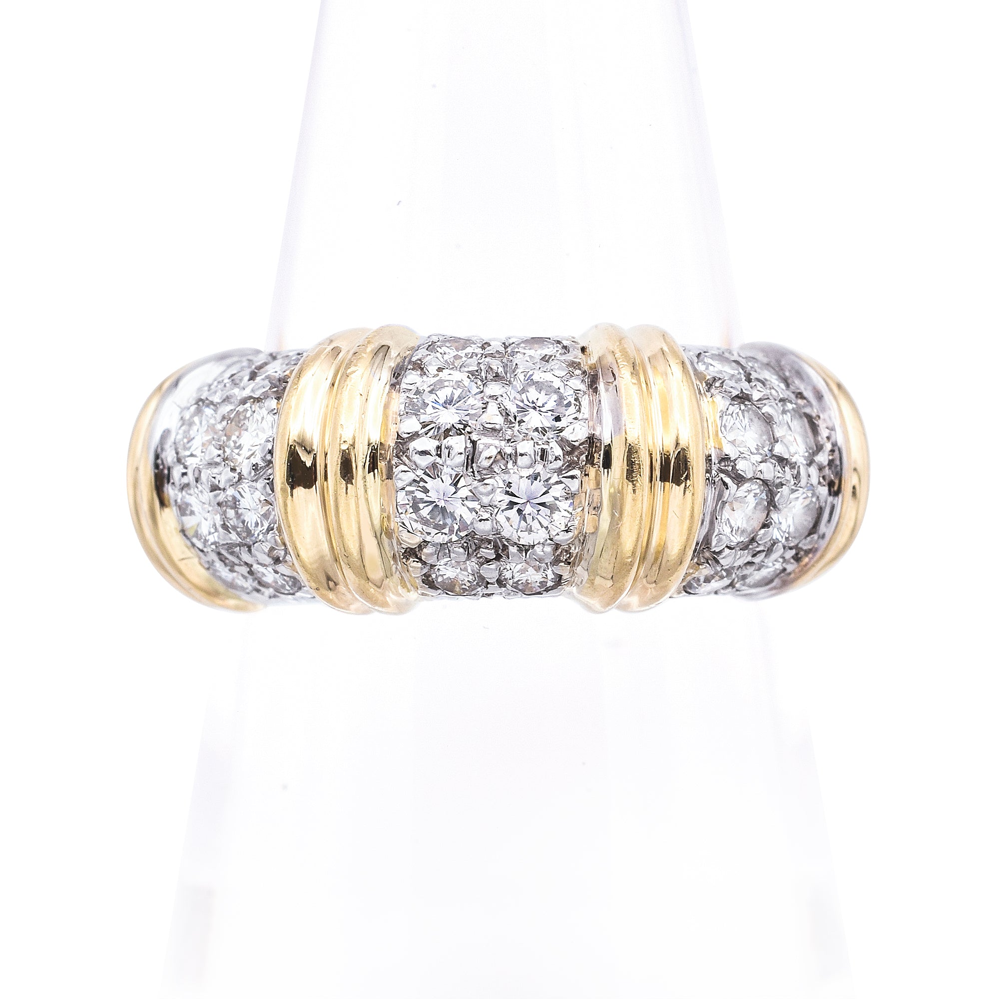 Estate 18K Yellow Gold 0.30 TCW Diamond Band Ring Size 7