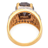 Estate 14K Yellow & White Gold 6.53 Ct. Brown Diamond, Pavé Diamond Band Ring