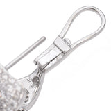 14K White Gold X Pavé 5.875 TCW Diamond Omega Back Earrings