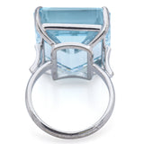 H.Stern 18K White Gold 24.91 Ct Aquamarine Cocktail Ring Size 7