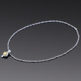 Estate 14K Gold Yellow & White 1.84 TCW Diamond Pendant 18K Gold Chain Necklace