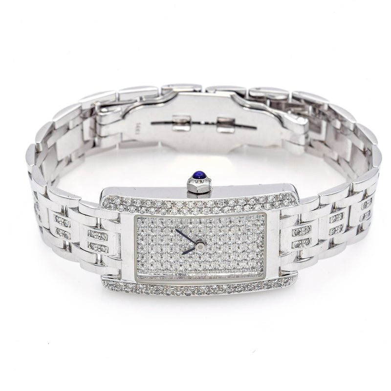 Estate 14K White Gold Diamond Quartz Women's Watch