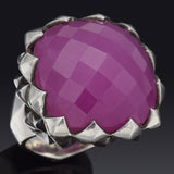 Stephen Webster Superstud Sterling Silver Purple Quartz Square Ring