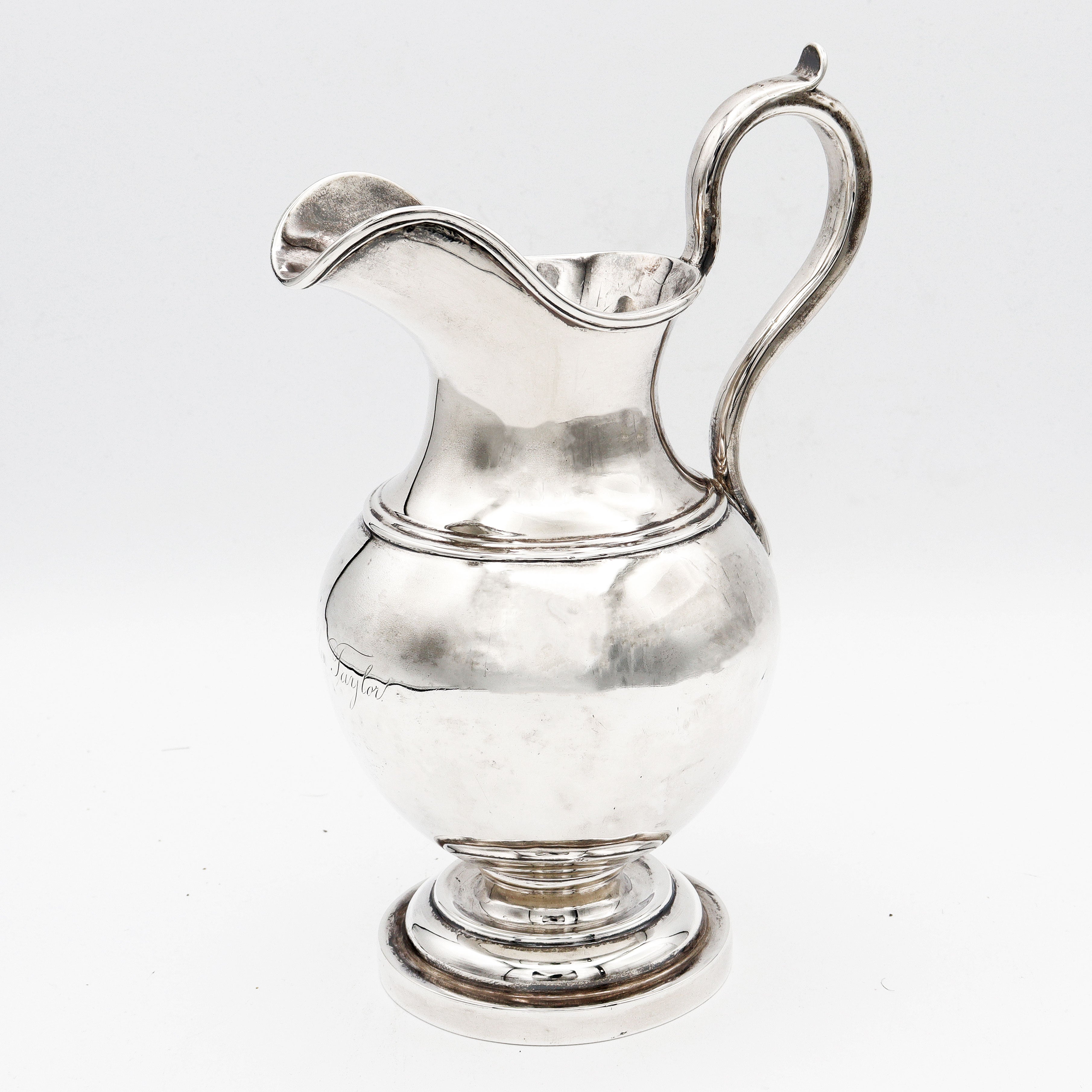 Jones Ball & Coin Boston Pure Silver Coin Sterling Silver Small Pitcher MONOGRAM