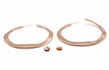 Estate IPPOLITA Rose Gold Vermeil Sterling Silver Hammered Hoop Earrings