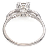 Vintage Platinum 3-Stone 1.11 TCW Diamond Engagement Ring