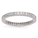 Vintage Platinum 0.40 TCW Diamond Eternity Wedding Band Ring