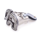 Acacia 18K White Gold 3.98 TCW Diamond Elephant Ring Size 7 with Box, Pouch