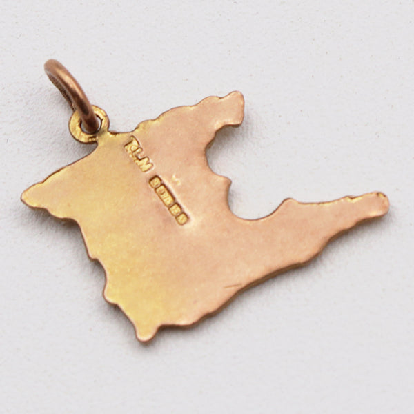 Vintage 9K Gold Trinidad Charm Pendant 1.2 Grams