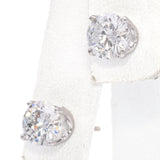 Vintage 14K White Gold 2.06 TCW Diamond Round Screwback Stud Earrings 6.5 mm