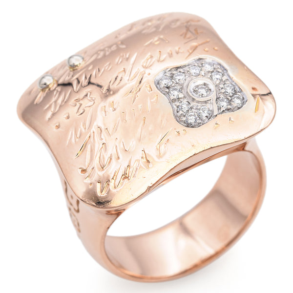 La Nouvelle Bague 18K Rose Gold Fiori Ring with Diamonds