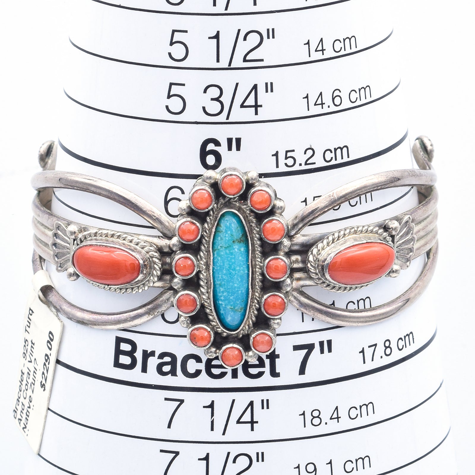 Vintage Running Bear Sterling Silver Turquoise & Red Coral Cuff Bracel –  Blue Ribbon Rarities